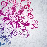 Abstract vector floral background with east flowers N9