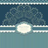 Beautiful invitation with lace vector N2