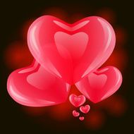 Valentine&#039;s day vector background with hearts