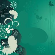 Elegant green pattern background