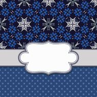 Vintage vector flower frame N147