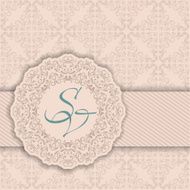 Seamless damask background with a circular pattern