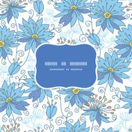 Heavenly flowers frame seamless pattern background