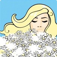 Woman With Flowers N9