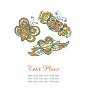 Cute collectoin with hearts and butterflies