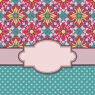 Vintage vector flower frame N150