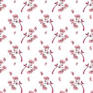 seamless pattern apple tree branch N3