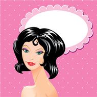 Brunette girl beautyful face N2