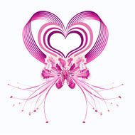 Pink hearts and orchids