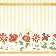 Vector background with retro flowers