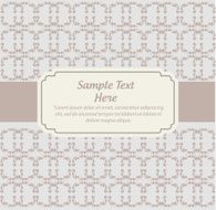 Vintage wedding invitation card N7