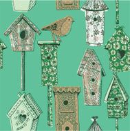 Decorative wooden bird cages