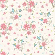 Vintage Seamless Pattern With Wildflowers N2