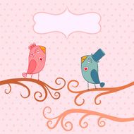 Beautiful birds in love