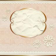 Lacy vintage border with flowers
