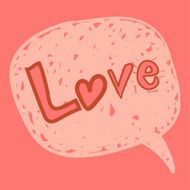 Love hand drawn bubble