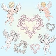 Vintage Angels with arrows for your design