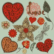 vector valentine&#039;s day design elements
