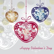 Hearts decorated pendants