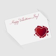 Happy Valentines Day card with heart Vector illustration N150