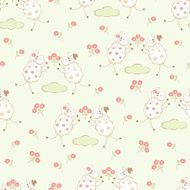 romantic seamless with sheep