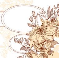vintage floral frame for greeting cards or invitations