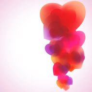 Pink hearts confetti fly Valentine&#039;s day EPS 8 N2