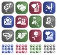 Love and dating buttons N3