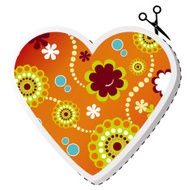 Beauty spring flower valentine heart N2