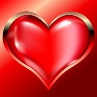 Red shiny heart N3