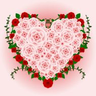 Heart rose bouquet