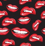 Lips Seamless Pattern N6