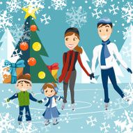 Family Skating Together N2