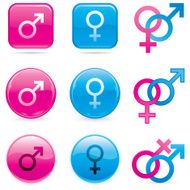 Male &amp; female icons