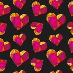 Heart seamless pattern backgrounds vector illustration