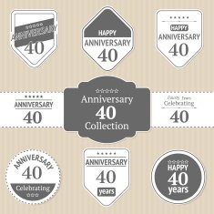 Anniversary 40 stickers collection
