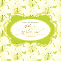 Wedding Invitation (White Lily) N2