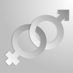 Paper sign of the feminine and masculine beginning