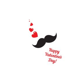 Greeting card for hipsters Happy Valentine's Day N2