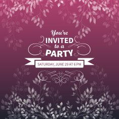 Watercolor invitation N5