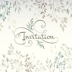 Watercolor invitation N6