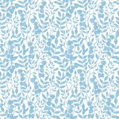 Vector Blue Floral Shadows Seamless Pattern