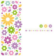 colorful flowers greeting card N2