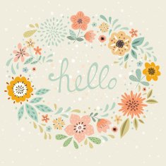 Hello Floral Card