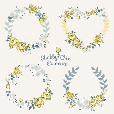 Flower Banners and Tags - for your design scrapbook N12
