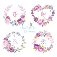 Flower Banners and Tags - for your design scrapbook N13