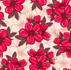 Seamless pattern with cherry blossom