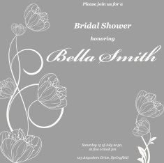 Wedding or invitation card abstract vector flower pattern background N57