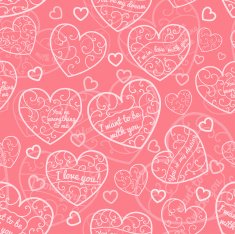 Seamless pattern of hearts N65