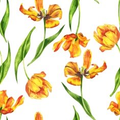 Watercolor floral seamless pattern N56